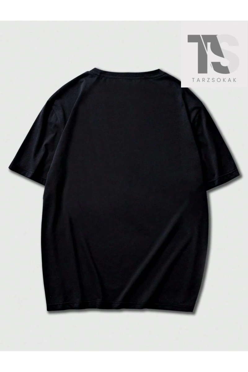 Street Life Erkek Araba Ve Mektup Baskılı T-shirt