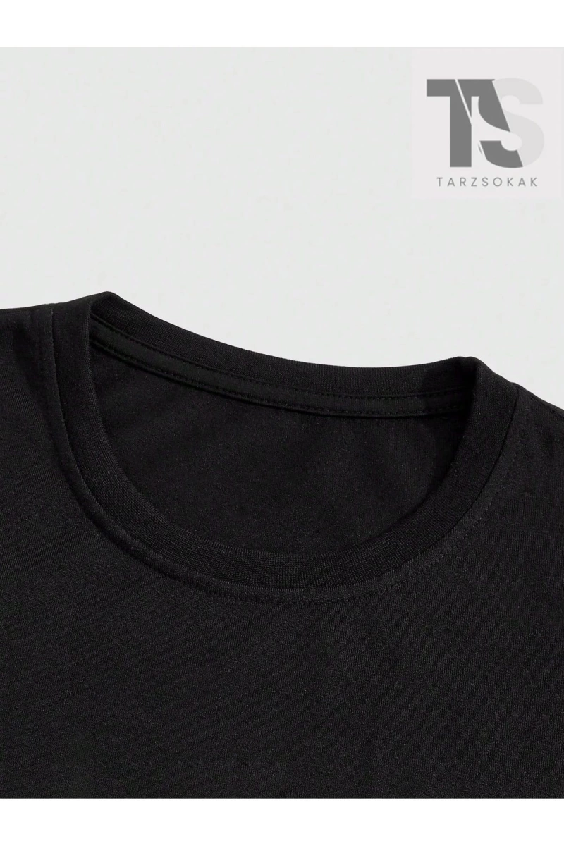 Street Life Erkek Kafatası ve Slogan Baskılı T-shirt