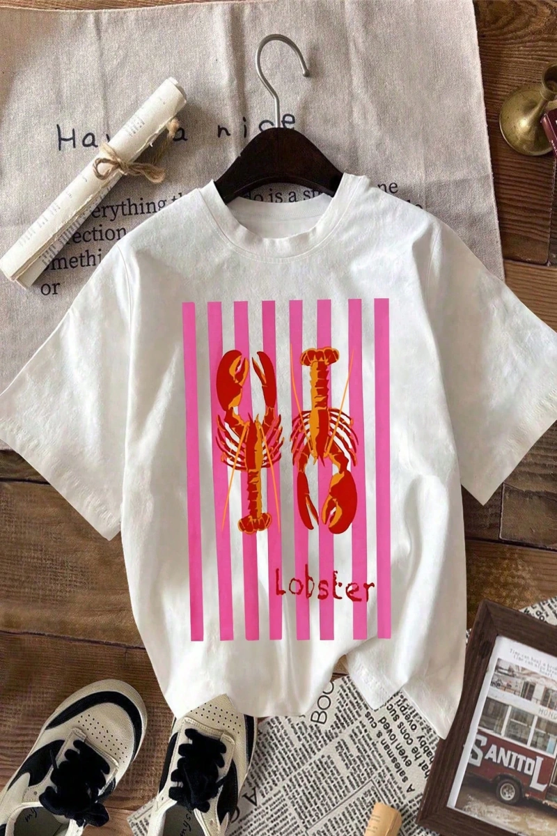 Süt İpek Normal Tişört, Minimalist Moda Günlük Giyim