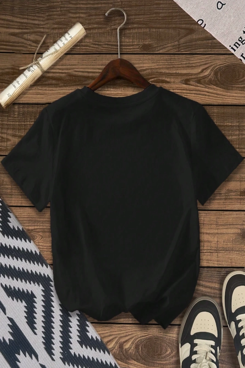 Süt İpek Normal Tişört, Minimalist Moda Günlük Giyim