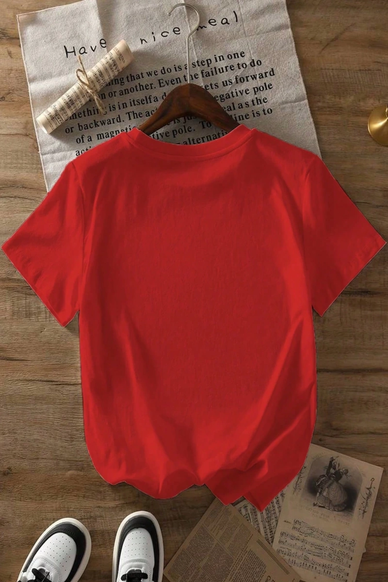 Süt İpek Normal Tişört, Minimalist Moda Günlük Giyim