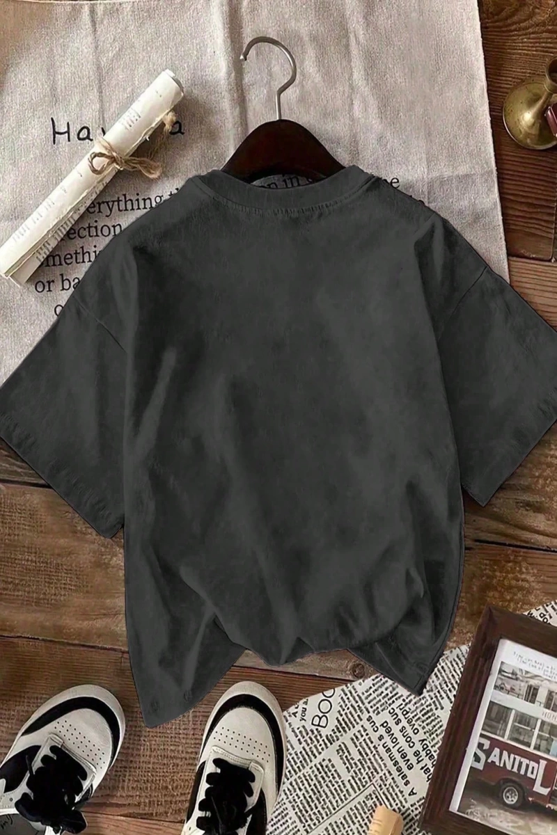 Süt İpek Normal Tişört, Minimalist Moda Günlük Giyim