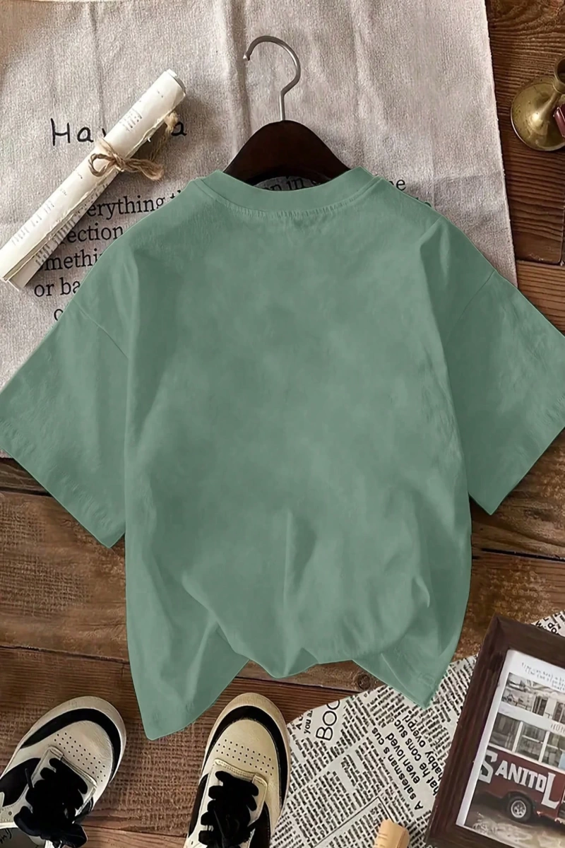Süt İpek Normal Tişört, Minimalist Moda Günlük Giyim