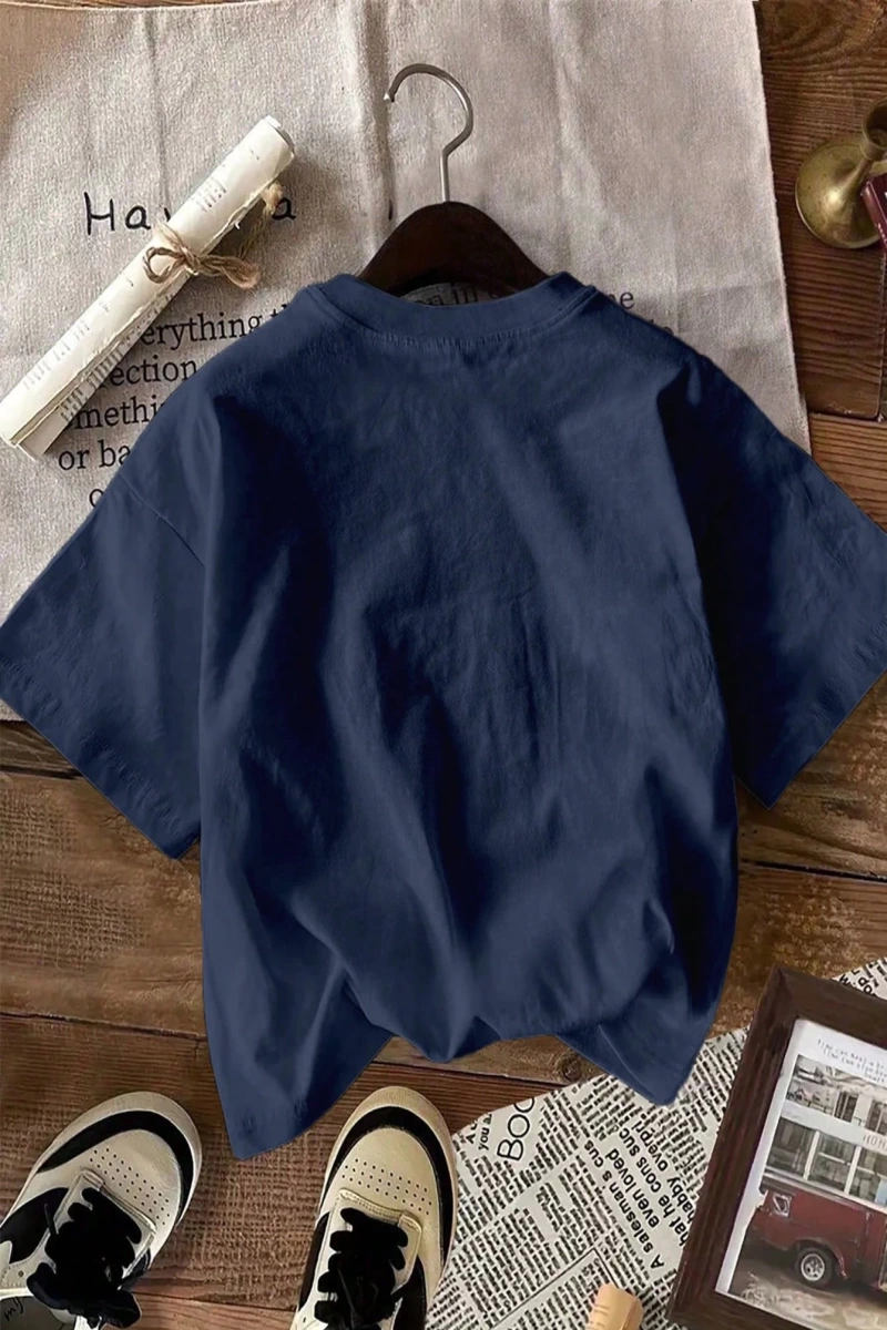 Süt İpek Normal Tişört, Minimalist Moda Günlük Giyim