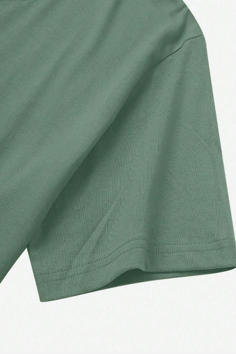 Süt İpek Normal Tişört, Minimalist Moda Günlük Giyim