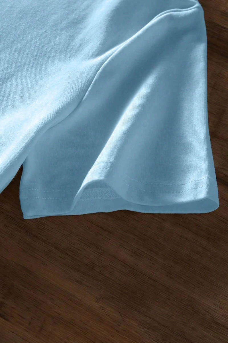 Süt İpek Normal Tişört, Minimalist Moda Günlük Giyim