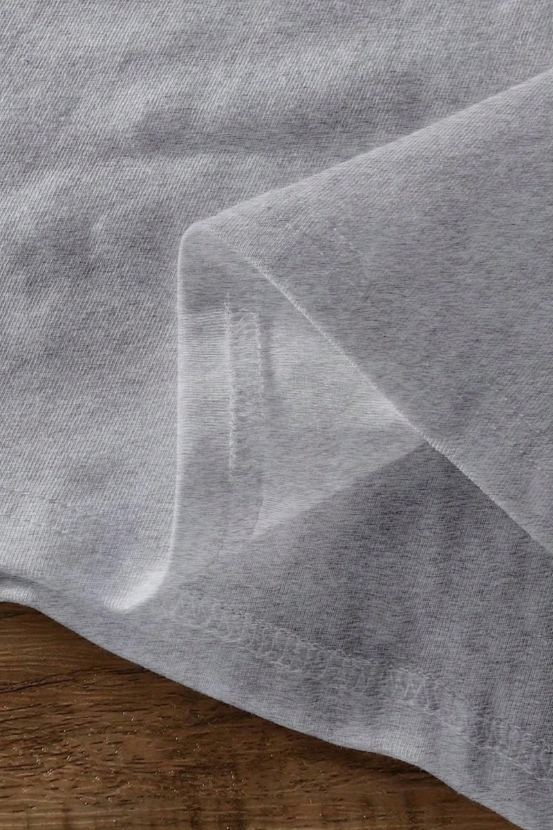 Süt İpek Normal Tişört, Minimalist Moda Günlük Giyim