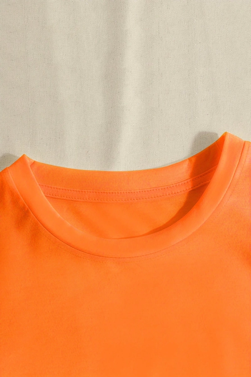 Süt İpek Normal Tişört, Minimalist Moda Günlük Giyim