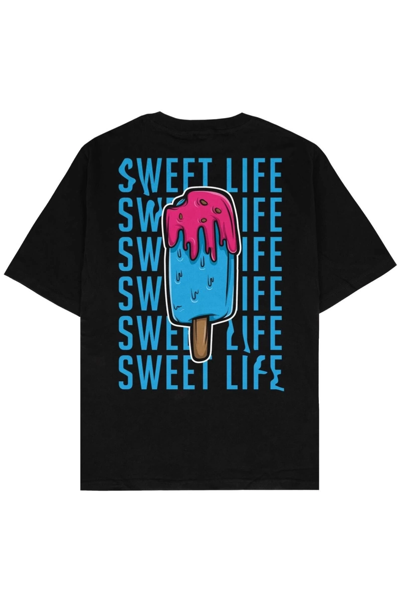 Sweat Life Siyah Oversize Unisex T-shirt