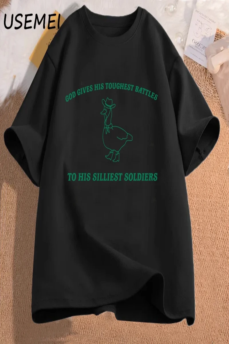 Tanrının Silliest asker baskılı tişört erkekler kadınlar Fuuny tanrı onun zorlu savaşlar Tsh 3052