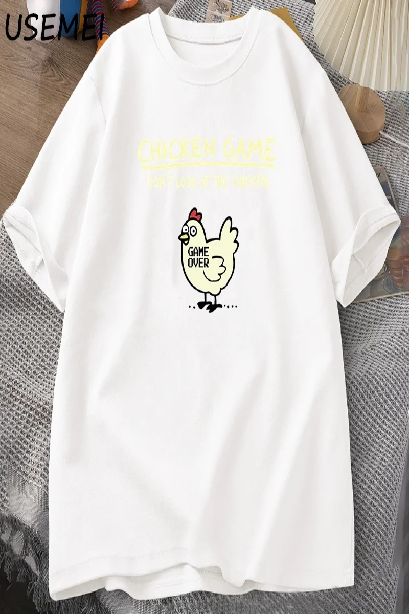 Tavuk Oyunu Tavukya Bakmayın Komik T Shirt Pamuk Kısa Kollu O Boyun Grafik Tees Erkek Tasarım 2813