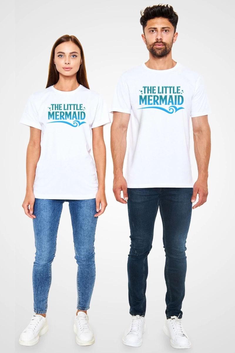 The Little Mermaid Beyaz Unisex Tişört T-Shirt