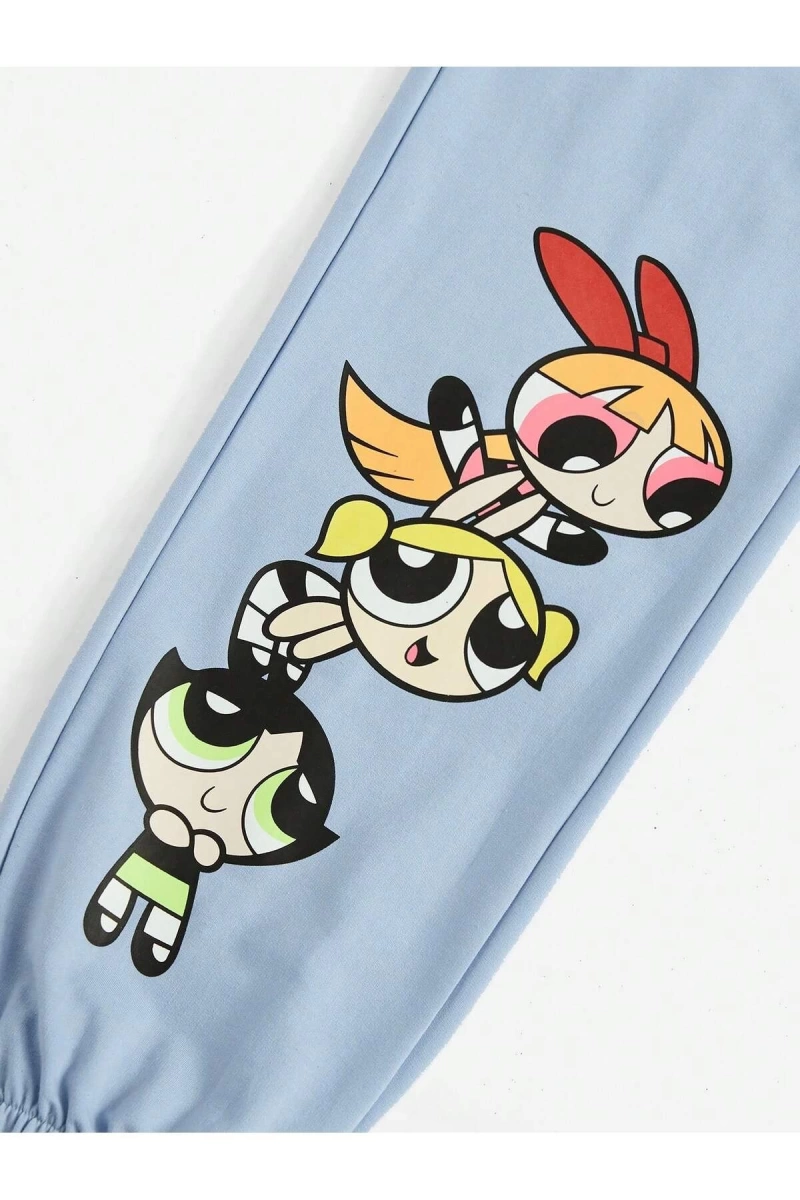 The Powerpuff Girls | Letter Cartoon Graphic 4 Mevsim Eşofman
