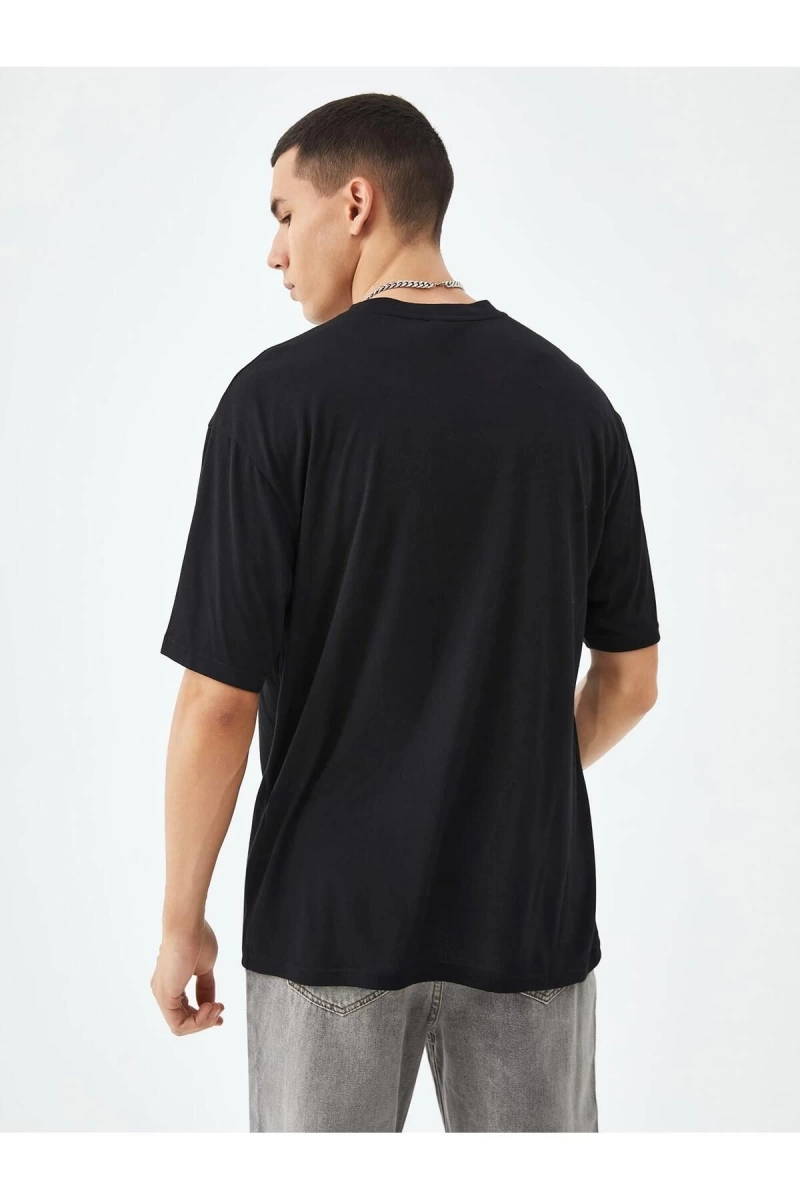 Unisex 1pc Sloganlı ve Karikatür Grafikli Omuz Harajuku Style