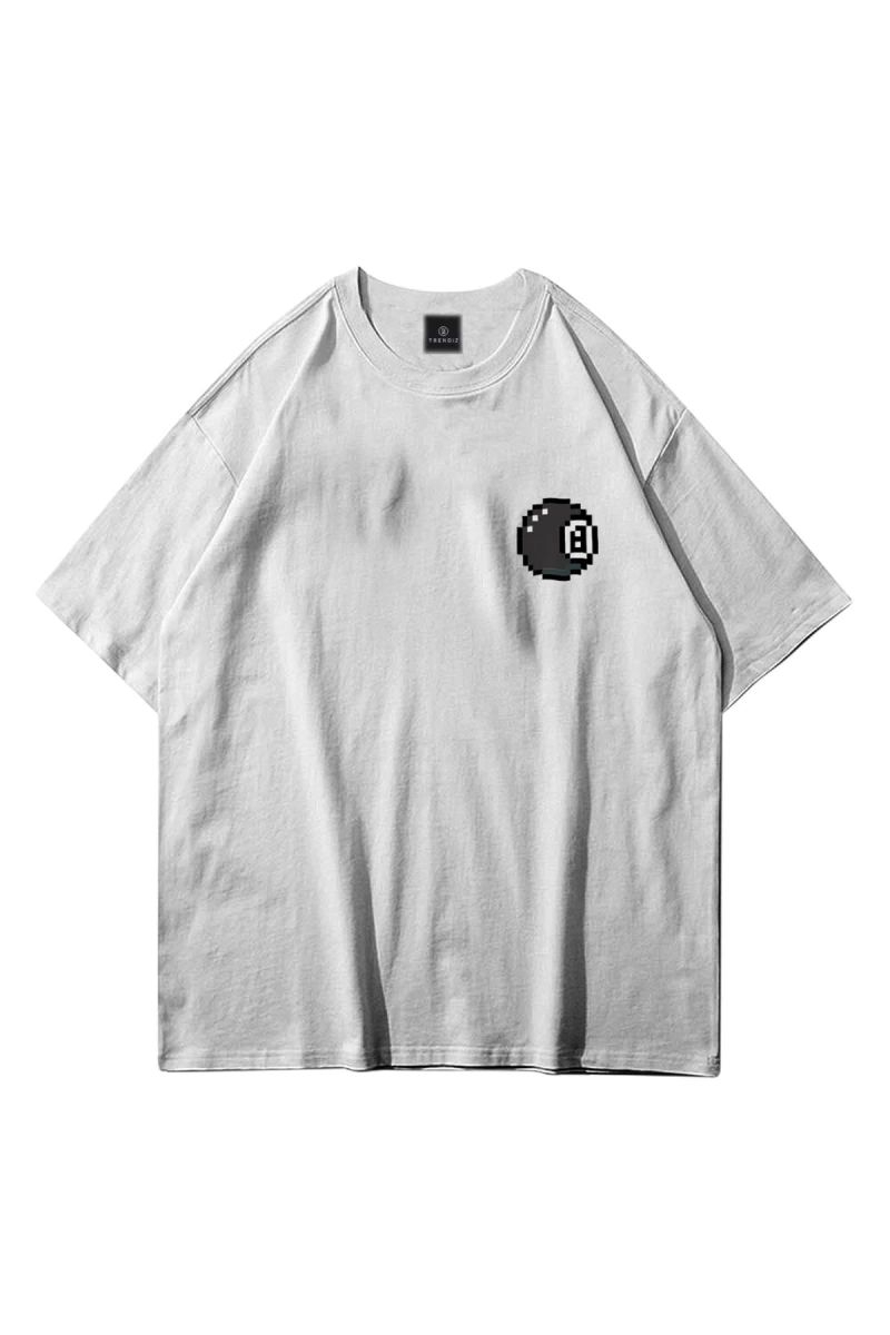 Unisex 8 Ball Beyaz Tshirt