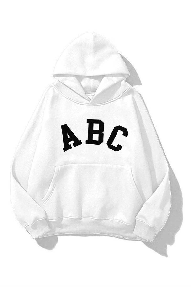 Unisex A B C Sweatshirt Hoodie Mavi