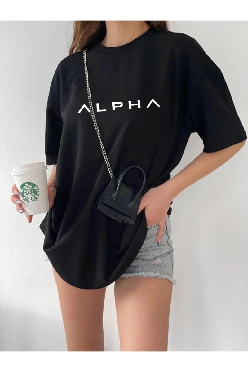 Unisex Alpha Rahat Kesim Oversize T-shirt