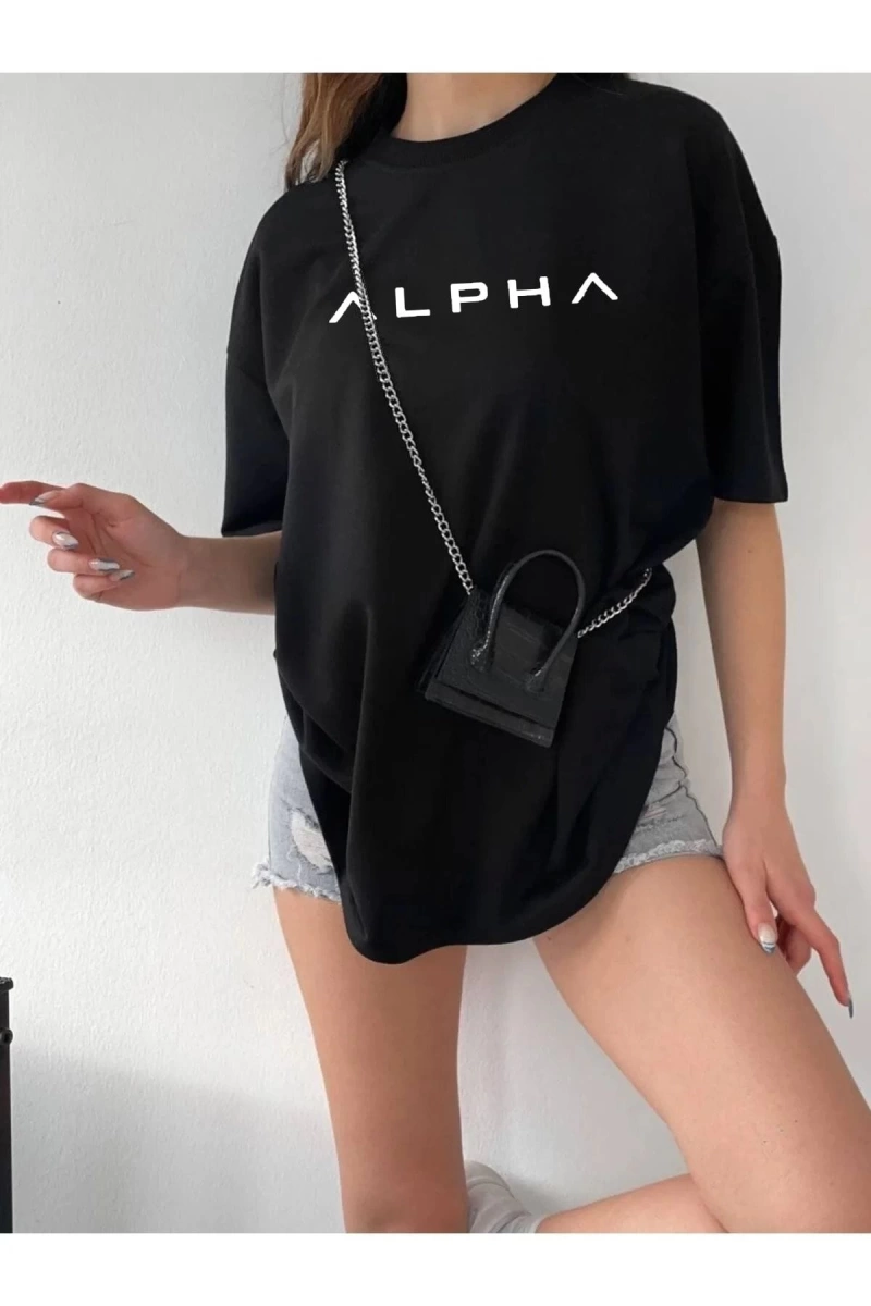 Unisex Alpha Rahat Kesim Oversize T-shirt