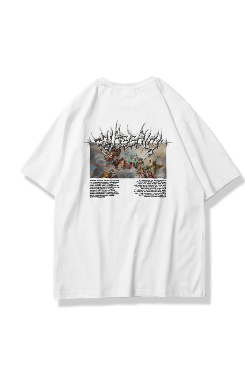 Unisex Angel Tshirt Beyaz