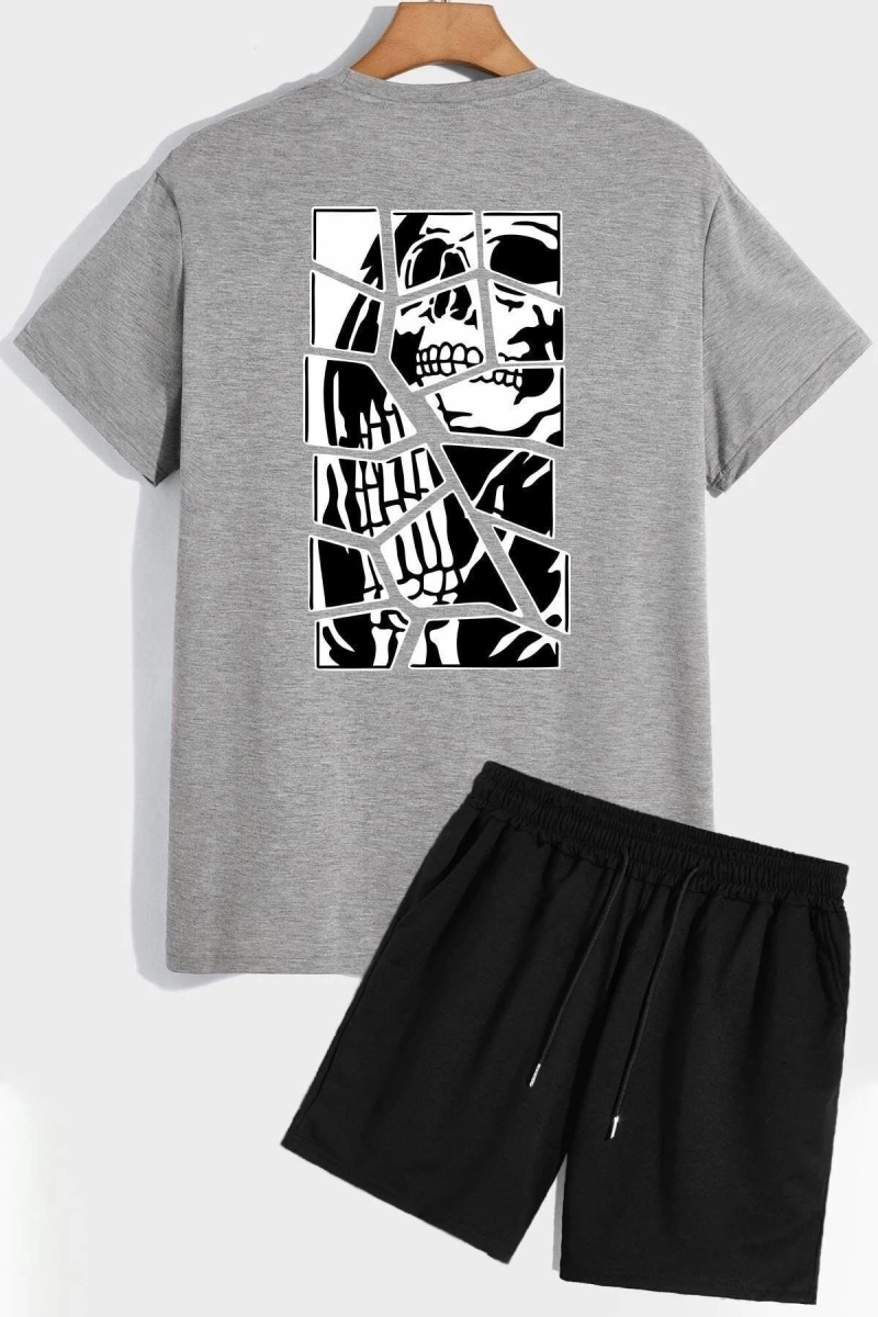 Unisex Anime Şort T-shirt Eşofman Takımı TSH-DECCAL-SHRT-DUZ