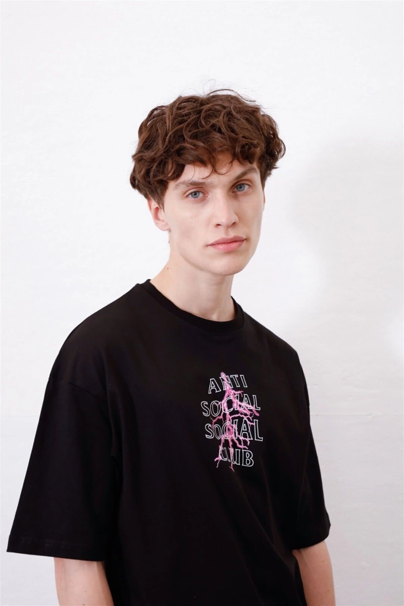 Unisex Anti Social Club Siyah Tshirt