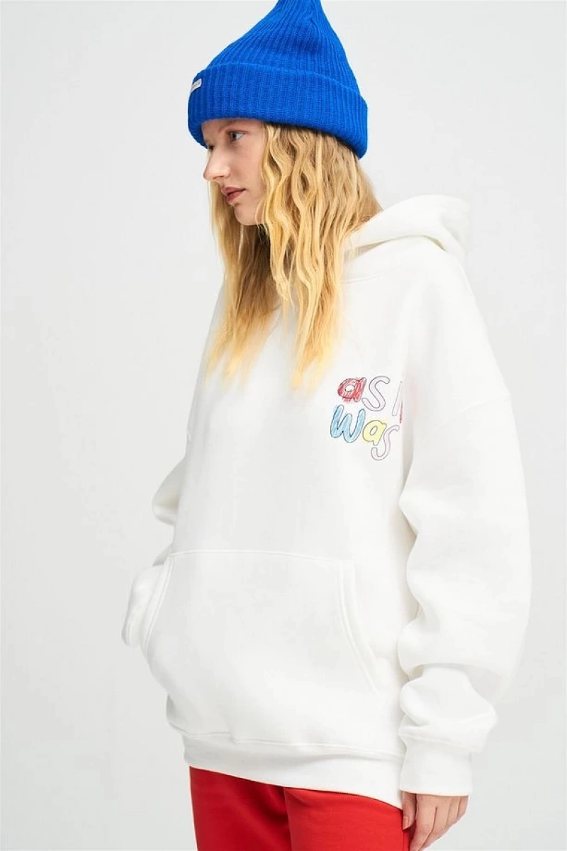 Unisex As It Was Sweatshirt Hoodie Beyaz
