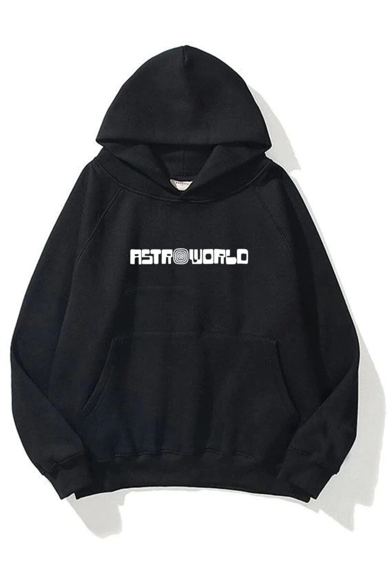 Unisex Astroworld 2021 Siyah Sweatshirt