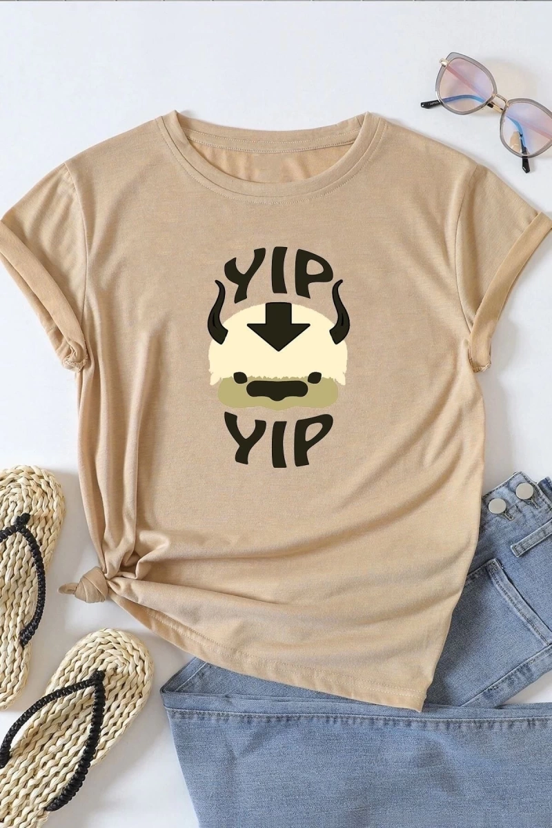 Unisex Avatar Appa Baskılı T-shirt
