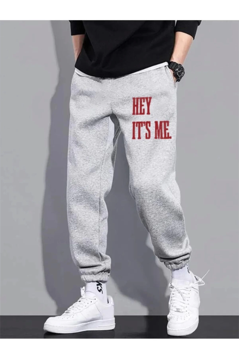 Unisex Baskılı Büyük Beden Jogger Eşofman