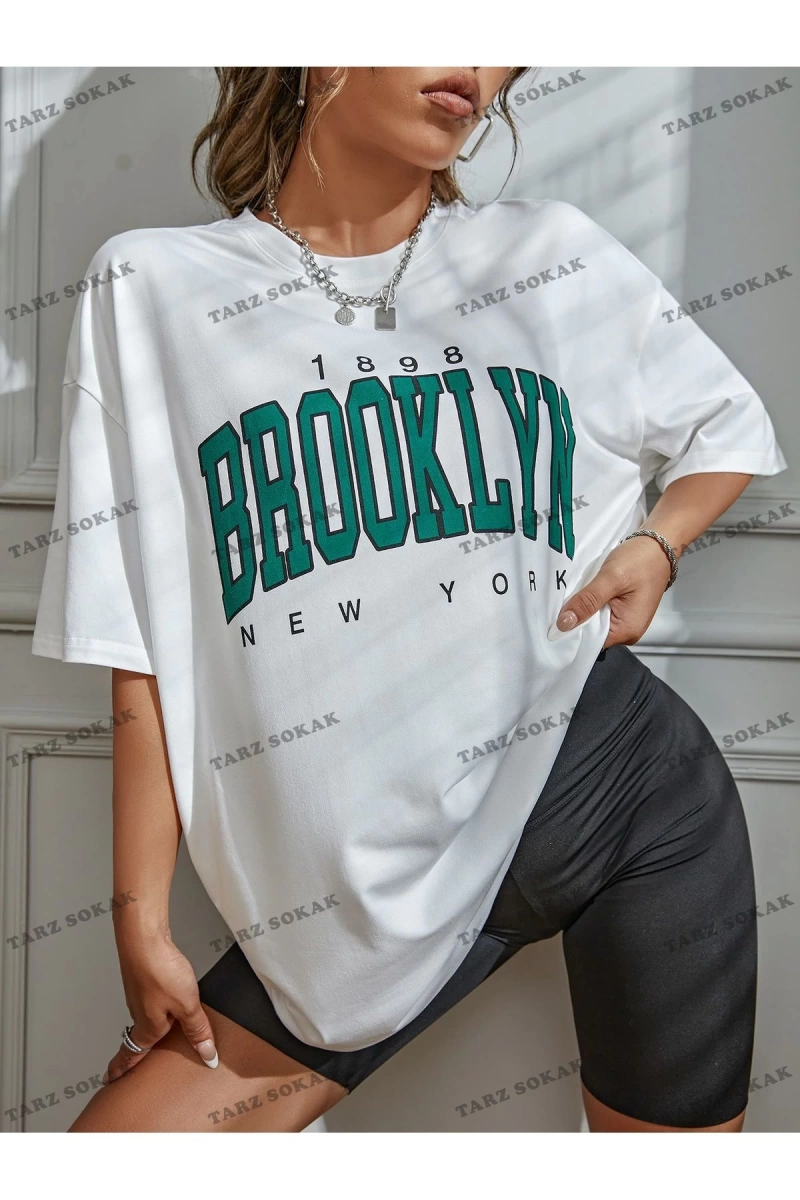 Unisex BAY  Damla Omuz Harfli Grafik Tişört KOD-1306