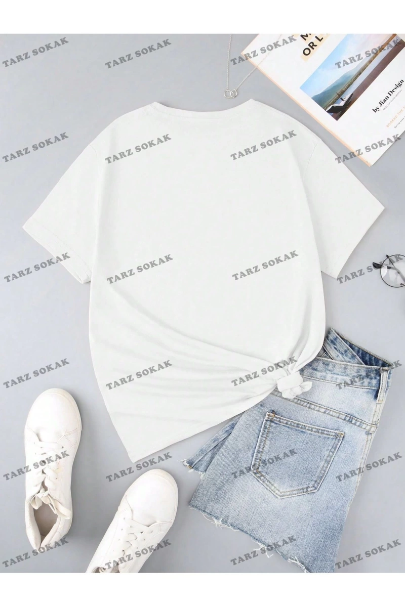 Unisex BAY  Goth Kadın Kafatası Desenli Damla Omuz T-shirt KOD-1369