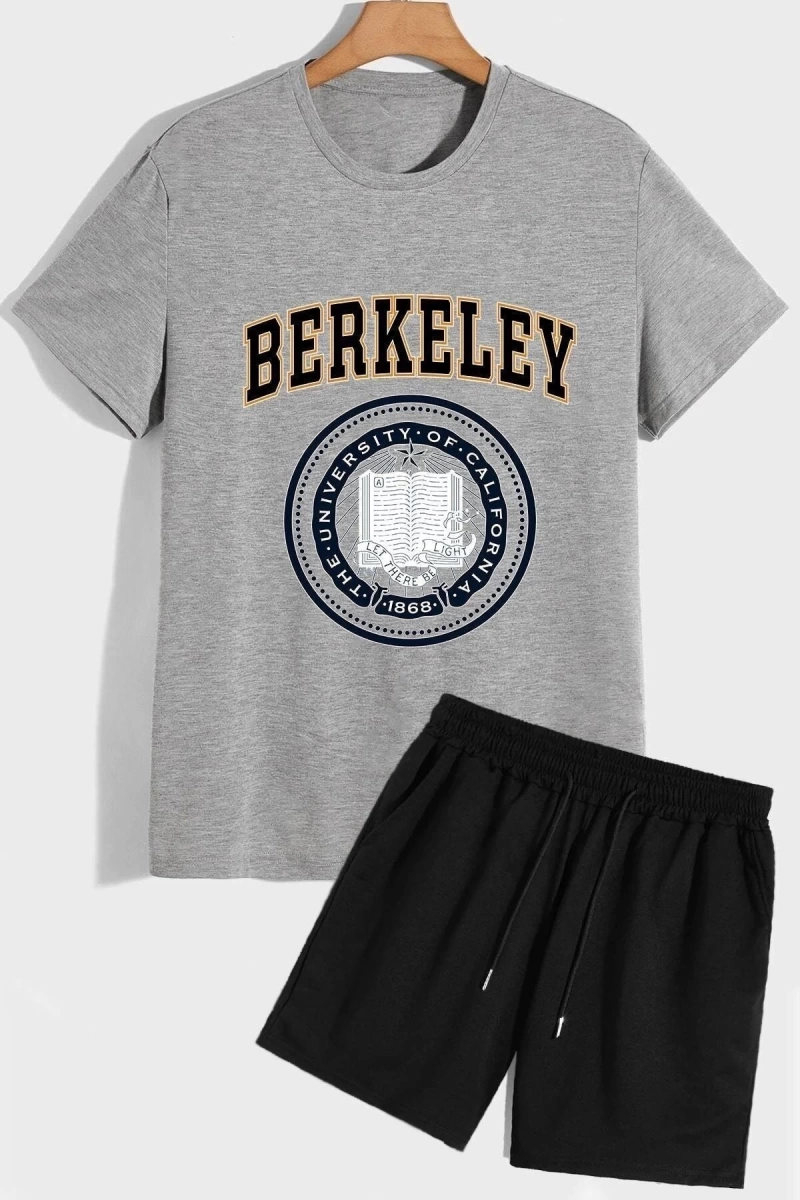 Unisex Berkeley Şort T-shirt Eşofman Takımı TSH-BERKELEY-SHRT-DÜZ