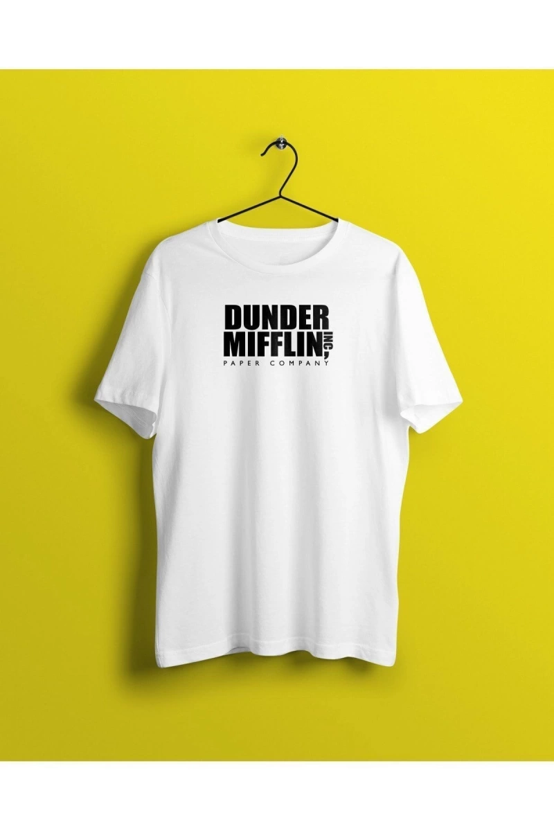 Unisex Beyaz The Office Baskılı T-shirt