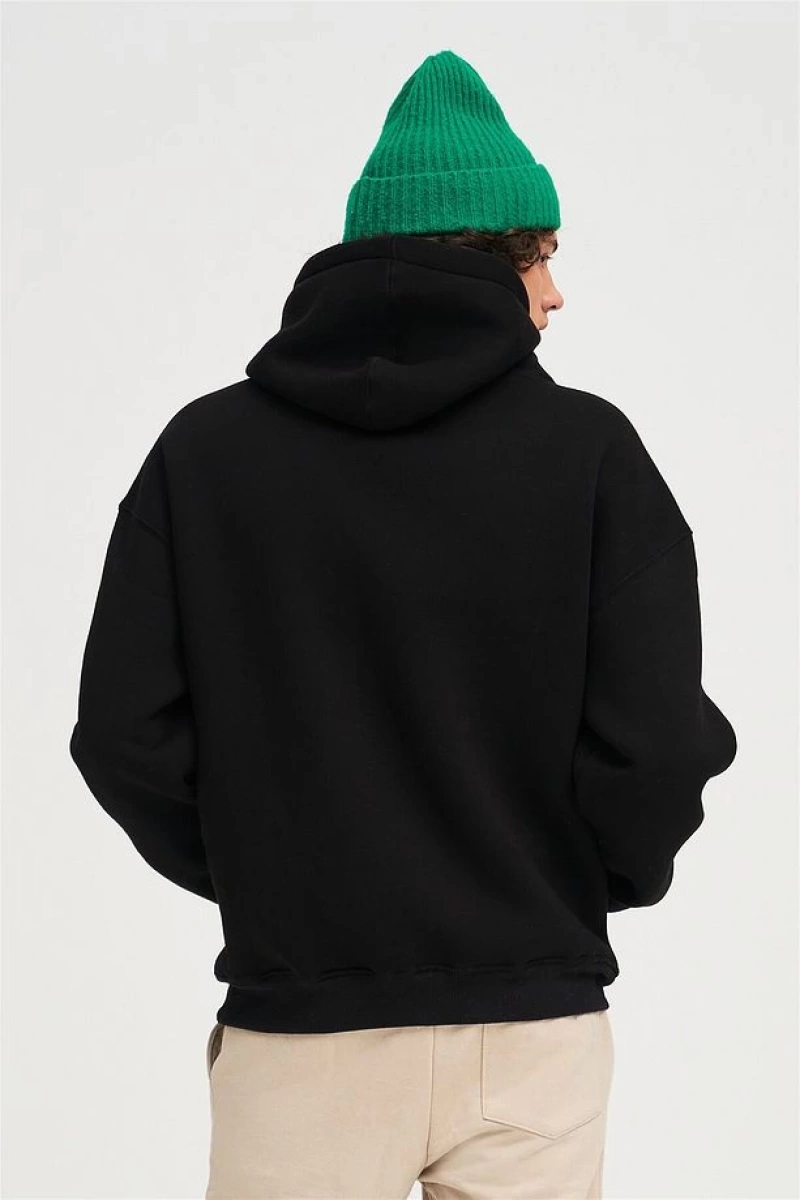 Unisex Blooming Sweatshirt Hoodie Siyah
