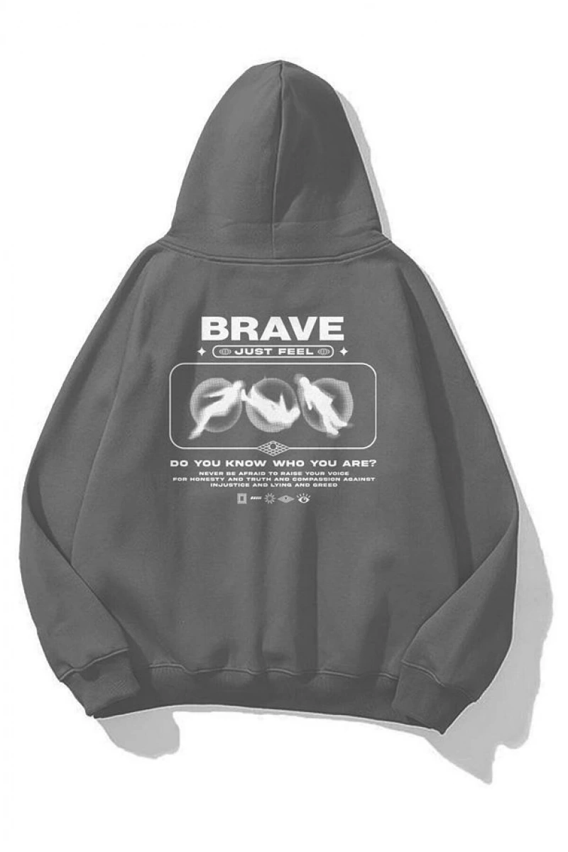 Unisex Brave Sweatshirt Gri