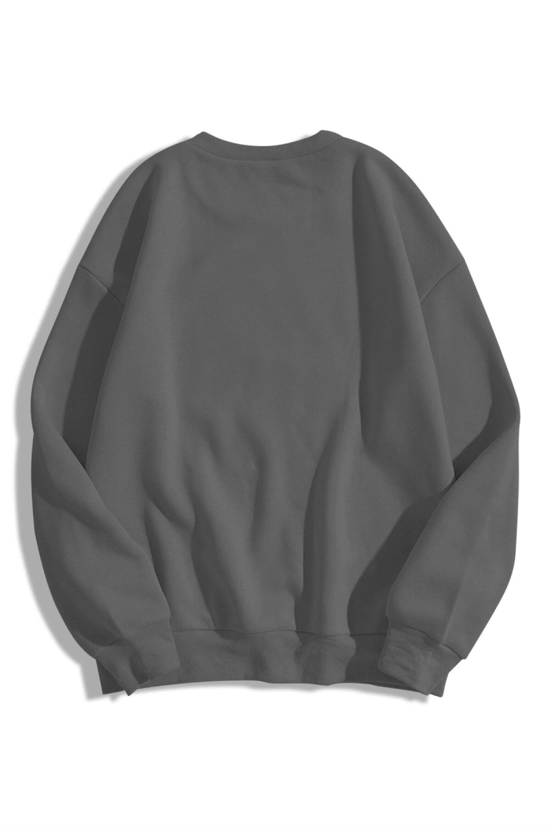 Unisex Brooklyn Bisiklet Yaka Sweatshirt