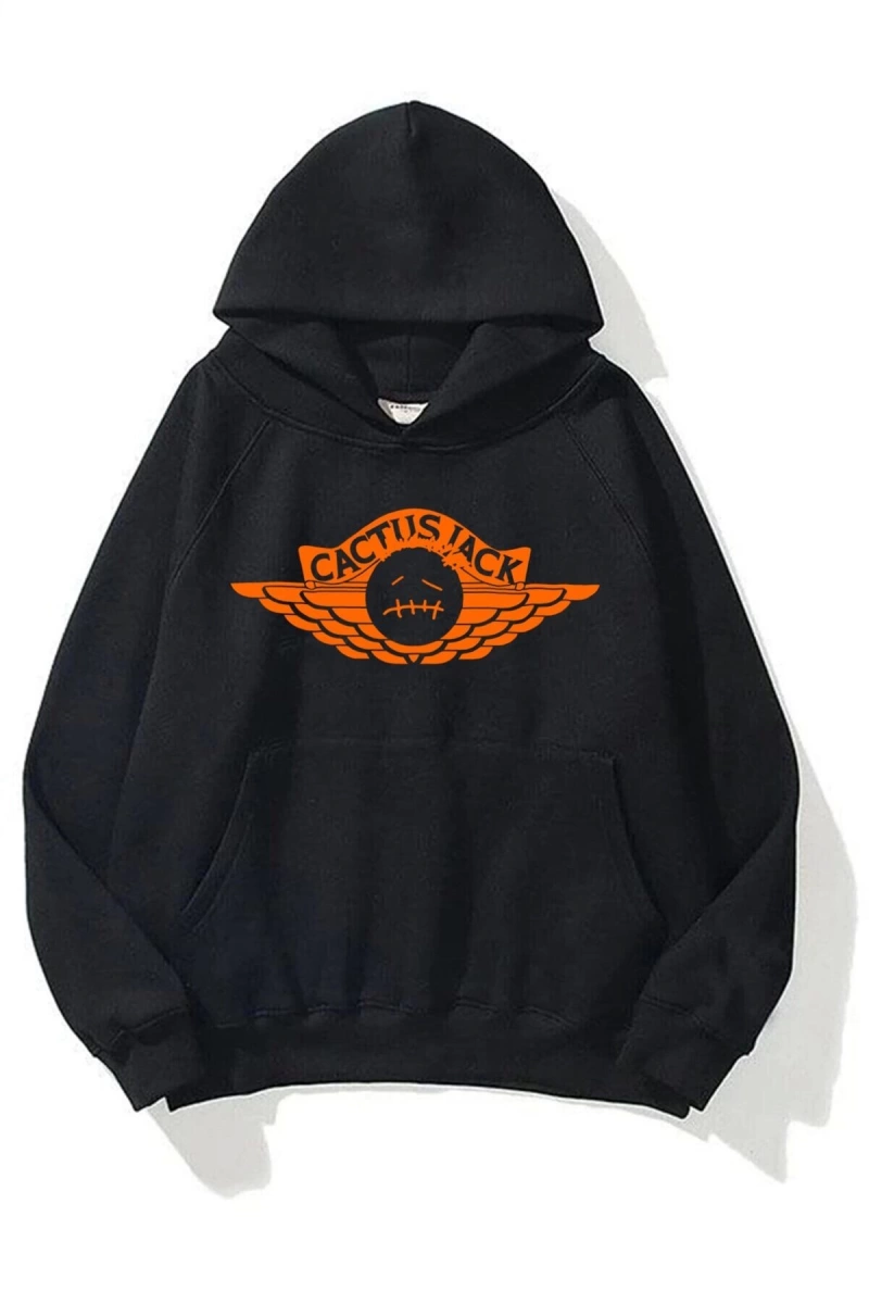 Unisex Cactus Jack 202 Siyah Sweatshirt