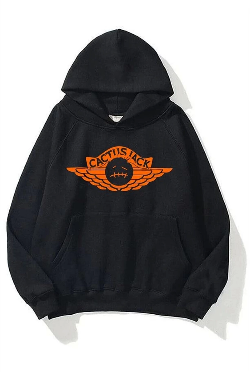 Unisex Cactus Jack 202 Siyah Sweatshirt Siyah