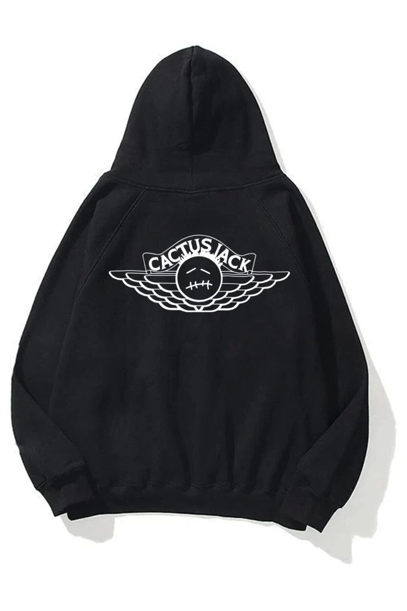 Unisex Cactus Jack Air Siyah Sweatshirt