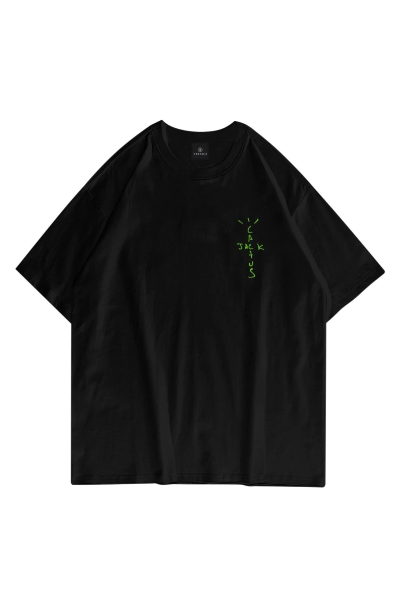 Unisex Cactus Jack Air Siyah Tshirt