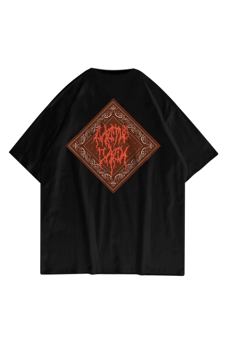 Unisex Cactus Jack Bandana Siyah Tshirt