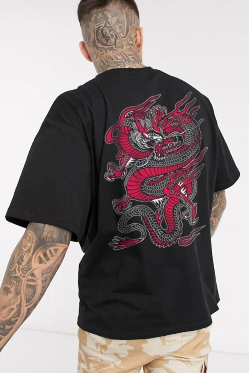 Unisex Chinesebox Baskılı Tshirt