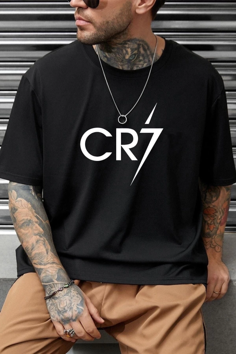 Unisex Cr7 Baskılı T-shirt