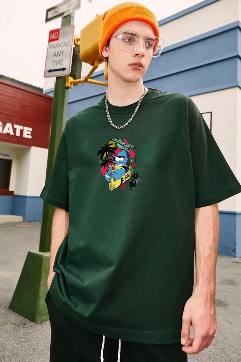 Unisex Crazy Banana Baskılı T-shirt