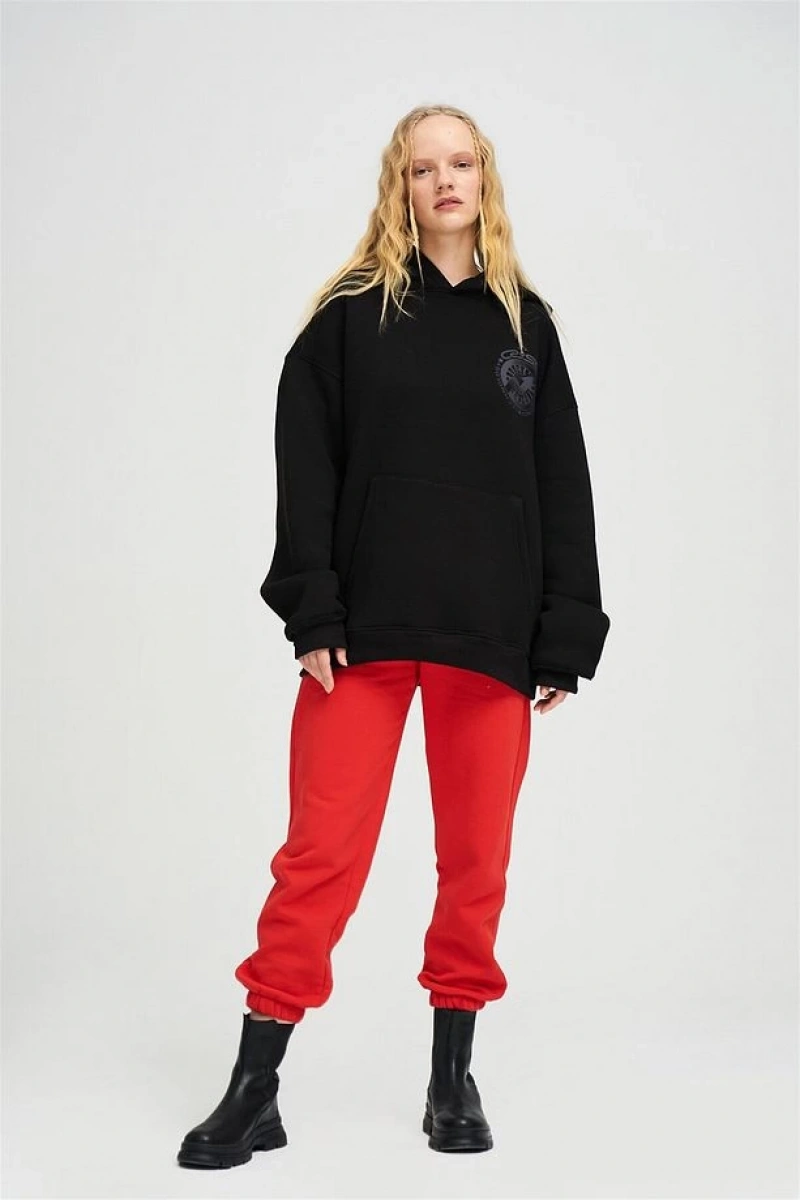 Unisex Cross Sweatshirt Hoodie Gri