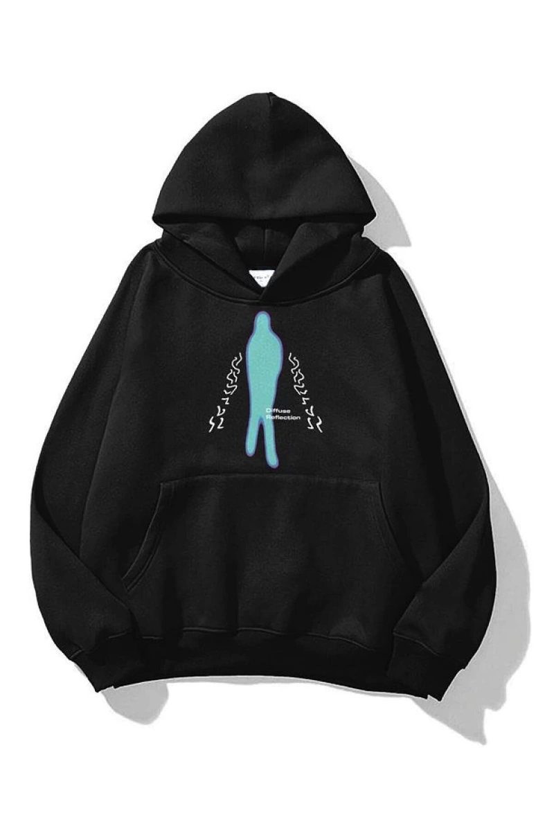 Unisex Diffuse Reflection Sweatshirt Siyah