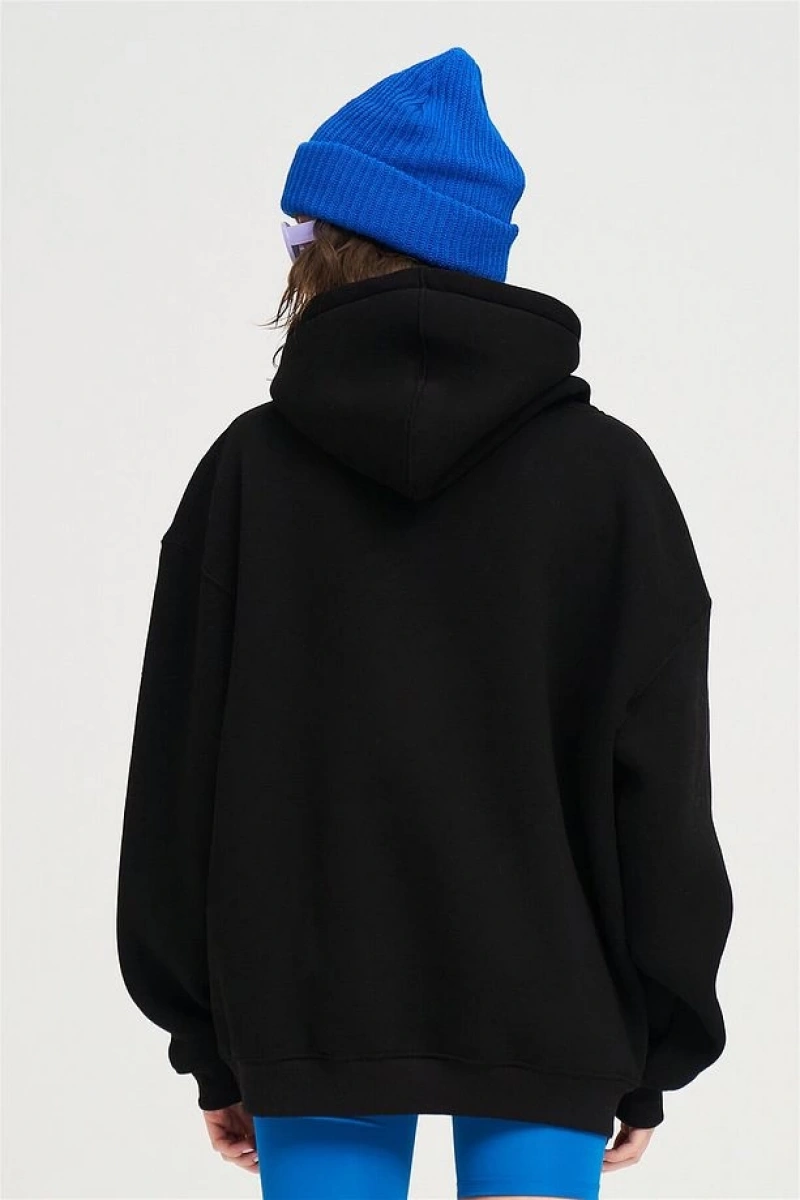 Unisex Distraction Sweatshirt Hoodie Siyah