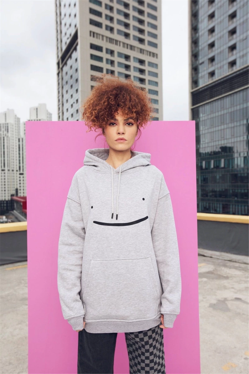 Unisex Dreamwastaken Gri Sweatshirt
