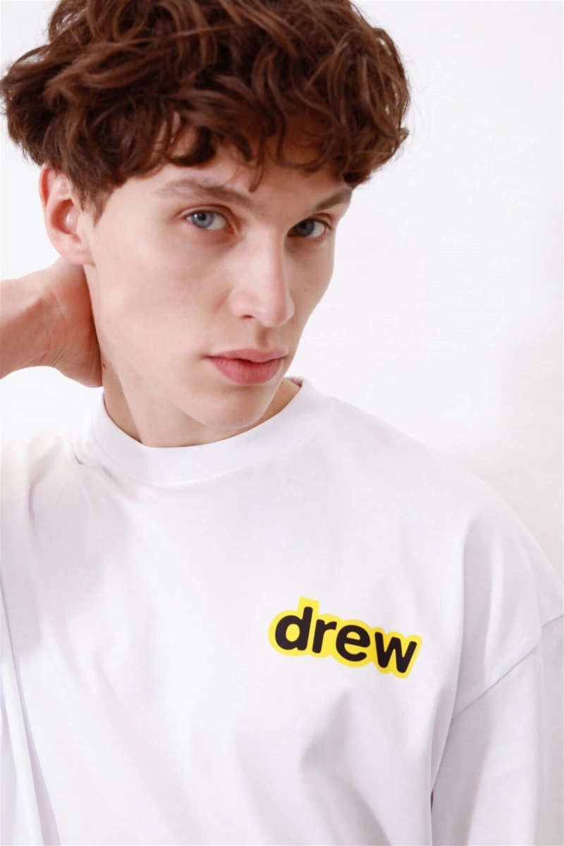 Unisex Drew Bear Beyaz Tshirt