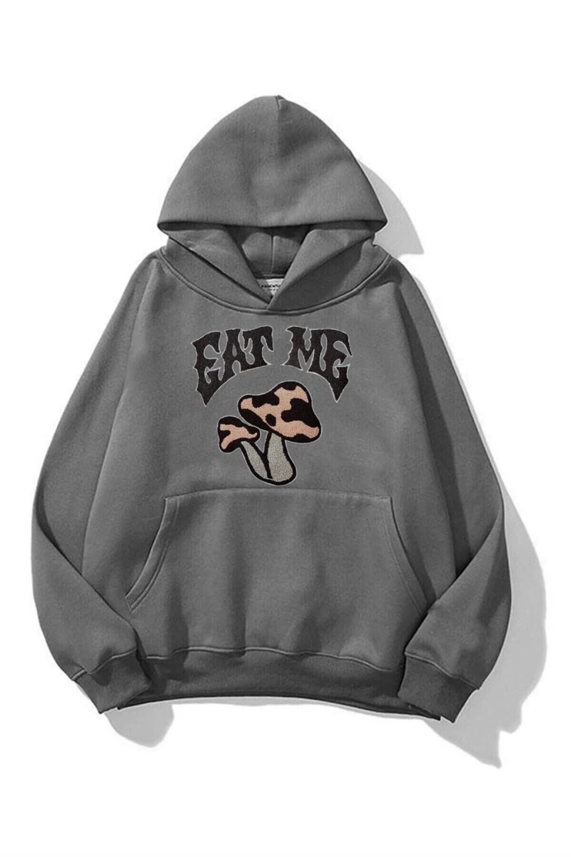 Unisex Eat Me Antrasit Sweatshirt